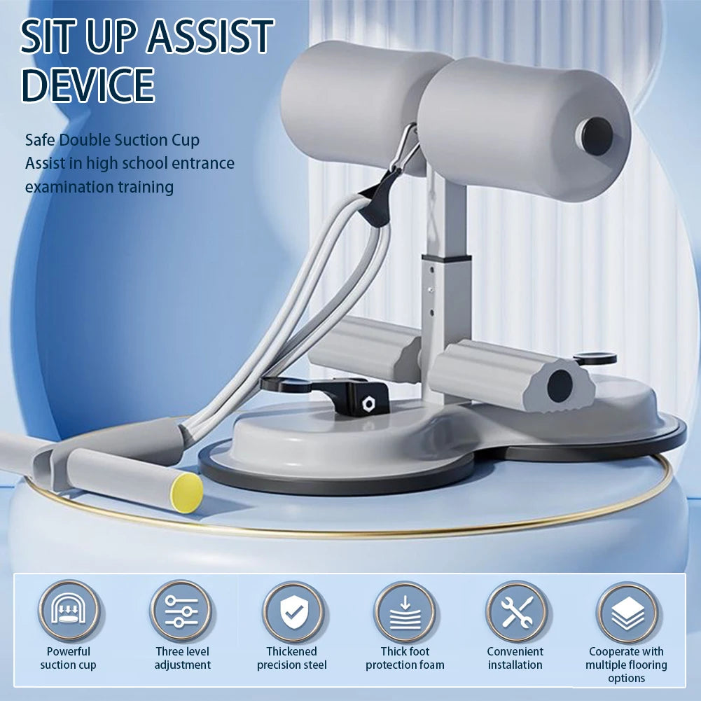 Gym Equipment Abdomen Training Auxiliary Device Adjustables Sit-Up Floor Holder Cores Fitness Exercises Device Home Workout