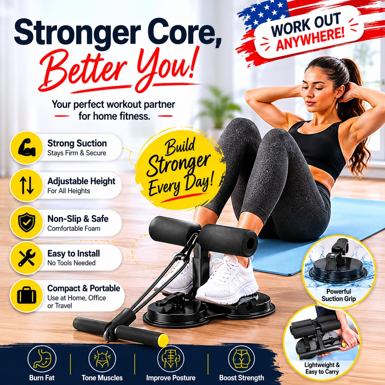 Adjustable Sit-Up Bar